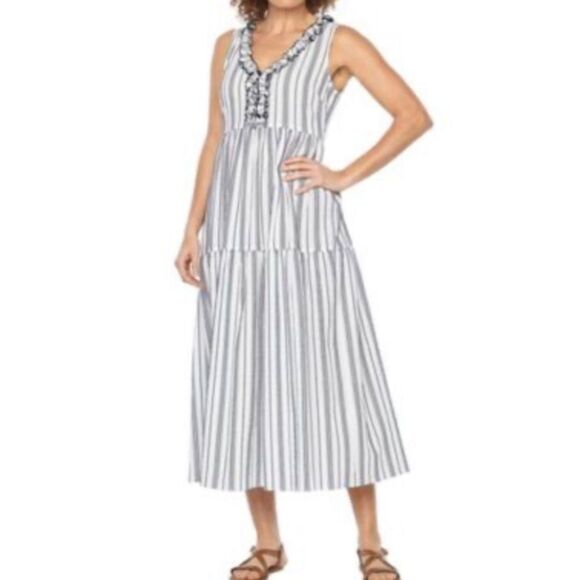 Violet Weekend Tiered Sleeveless Dress Size M - Picture 1 of 13